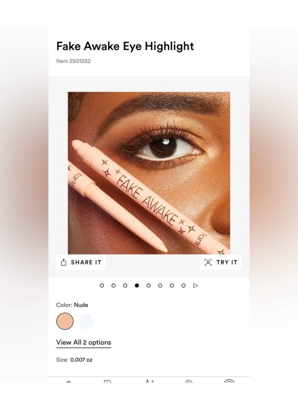 Tarte Fake Awake Eye Highlight Pencil - Nude